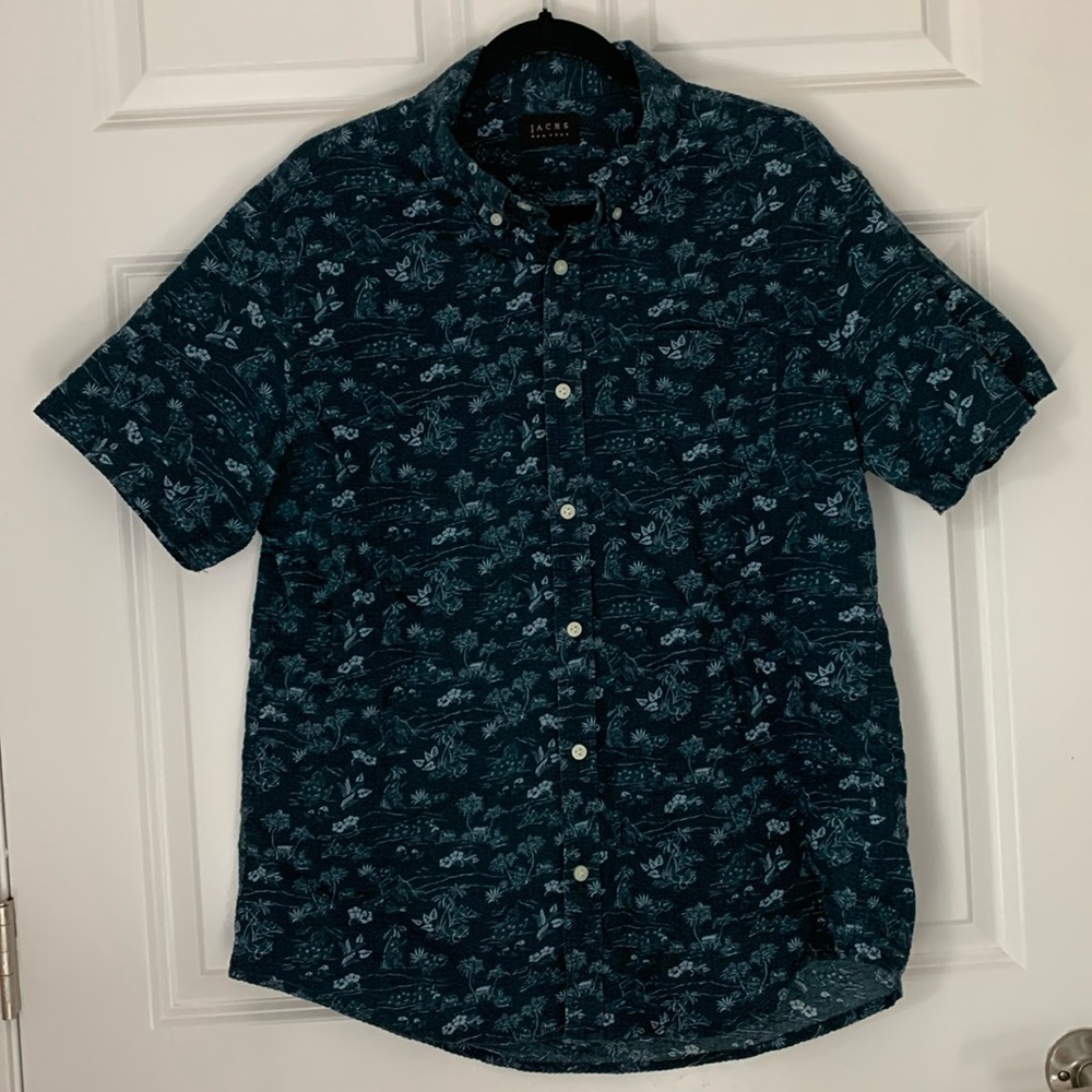 Jachs Hawaii tropical island print luau short